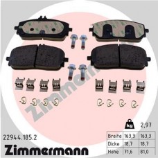 22944.185.2 ZIMMERMANN Комплект гальмівних колодок дисковий гальм