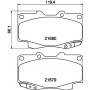 8DB 355 020-811 HELLA Комплект гальмівних колодок, дискове гальмо