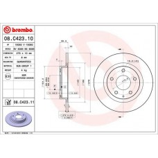 08.C423.11 BREMBO Гальмівний диск