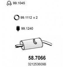 58.7066 ASSO Глушник вихлопних газів кінцевий