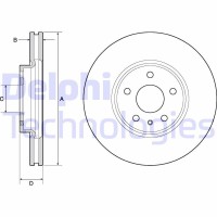 BG4702C DELPHI Гальмівний диск