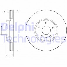 BG4702C DELPHI Гальмівний диск
