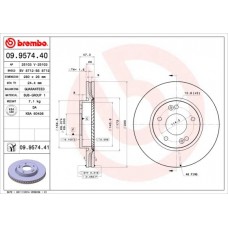 09.9574.40 BREMBO Гальмівний диск
