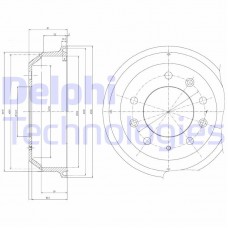 BF8 DELPHI Гальмівний барабан