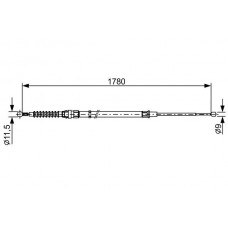 1 987 482 458 BOSCH Тросик, cтояночный тормоз