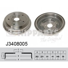 J3408005 NIPPARTS Гальмівний барабан