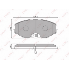 BD-5705 LYNXauto Комплект гальмівних колодок дисковий гальм
