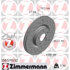 250.5713.52 ZIMMERMANN Гальмівний диск