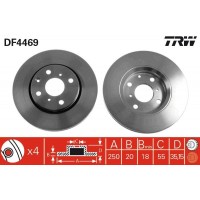 DF4469 TRW Гальмівний диск