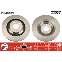 DF4818S TRW Гальмівний диск