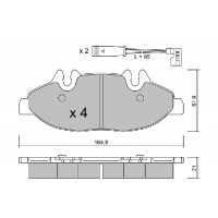 BPMB-1012 AISIN Комплект гальмівних колодок дисковий гальм