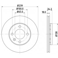 8DD 355 104-211 HELLA Гальмівний диск