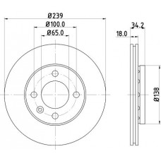 8DD 355 104-211 HELLA Гальмівний диск