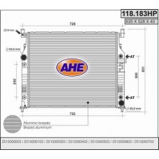 118.183HP AHE Радіатор охолодження двигуна