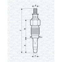 062900056304 MAGNETI MARELLI Свічка розжарювання