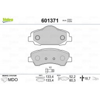 601371 VALEO Комплект гальмівних колодок дисковий гальм
