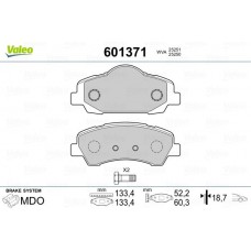601371 VALEO Комплект гальмівних колодок дисковий гальм