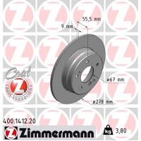 400.1412.20 ZIMMERMANN Гальмівний диск