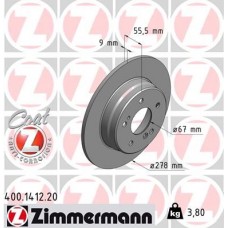 400.1412.20 ZIMMERMANN Гальмівний диск