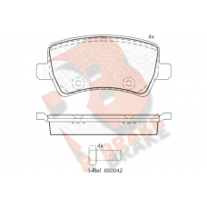 RB1776 R BRAKE КомплеК т гальмівних колодок, дискове гальмо