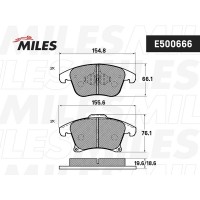 E500666 MILES Комплект гальмівних колодок дисковий гальм