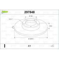 297848 VALEO Гальмівний диск