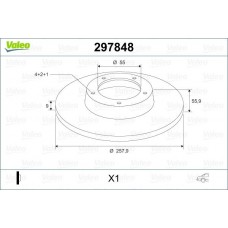 297848 VALEO Гальмівний диск