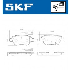 VKBP 80145 E SKF Комплект гальмівних колодок дисковий гальм