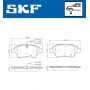 VKBP 80145 E SKF Комплект гальмівних колодок дисковий гальм