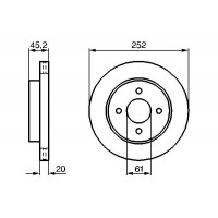 0 986 479 238 BOSCH Гальмівний диск