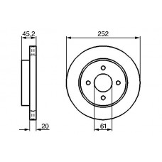 0 986 479 238 BOSCH Гальмівний диск