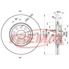BD-4065 FREMAX Гальмівний диск