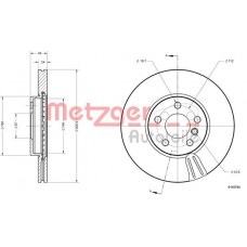 6110784 METZGER Гальмівний диск