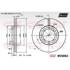 855002 MAXTECH Гальмівний диск
