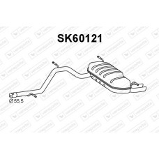 SK60121 VENEPORTE Глушник вихлопних газів кінцевий