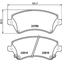 8DB 355 027-911 HELLA Комплект гальмівних колодок дисковий гальм