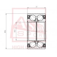 DAC29530037 ASVA Підшипник ступиці колеса