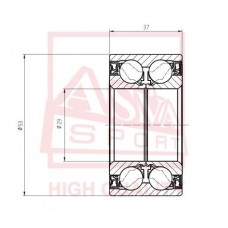 DAC29530037 ASVA Підшипник ступиці колеса