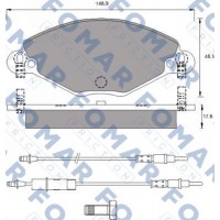FO 787081 FOMAR Friction Комплект гальмівних колодок дисковий гальм