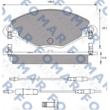 FO 787081 FOMAR Friction Комплект гальмівних колодок дисковий гальм