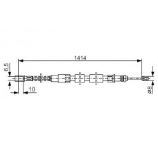 1 987 482 215 BOSCH Тросик, cтояночный тормоз