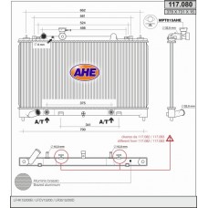 117.080 AHE Радіатор охолодження двигуна