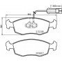 8DB 355 008-521 HELLA Комплект гальмівних колодок, дискове гальмо