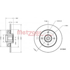 6110945 METZGER Гальмівний диск