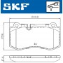 VKBP 80549 SKF Комплект гальмівних колодок дисковий гальм
