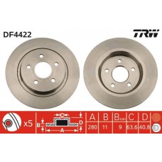 DF4422 TRW Гальмівний диск