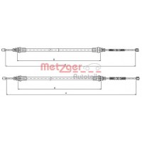 10.9336 METZGER Тросик, cтояночный тормоз