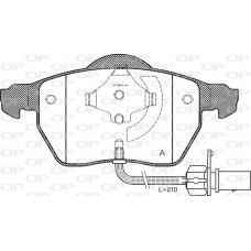 BPA0390.52 OPEN PARTS Комплект гальмівних колодок дисковий гальм