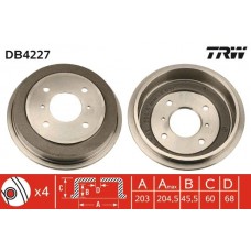 DB4227 TRW Гальмівний барабан