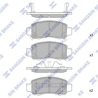 SP1439 Hi-Q Комплект гальмівних колодок дисковий гальм